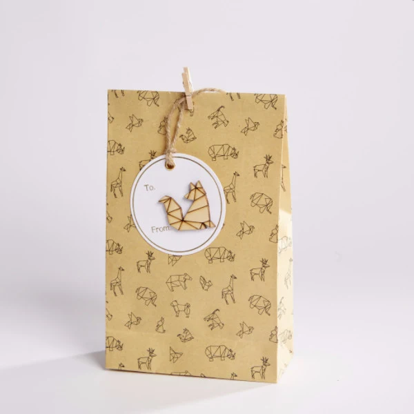 Kit de Bolsas de Papel Origami Fauna