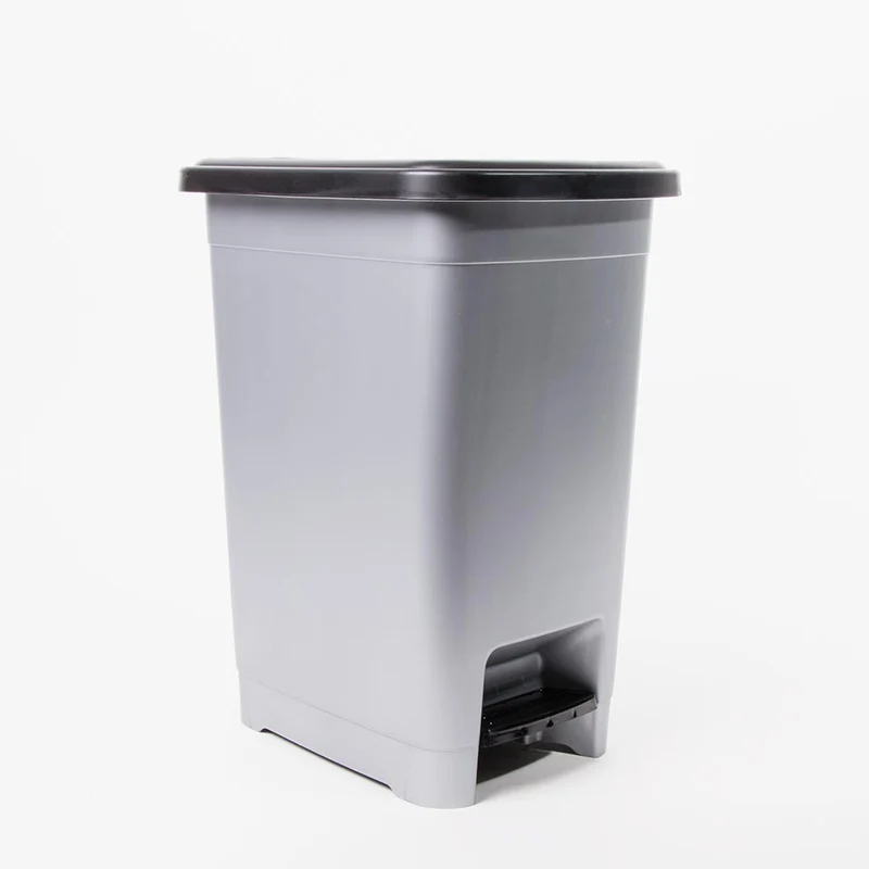 Balde do Lixo DUSTBIN com Pedal Cinza 15L