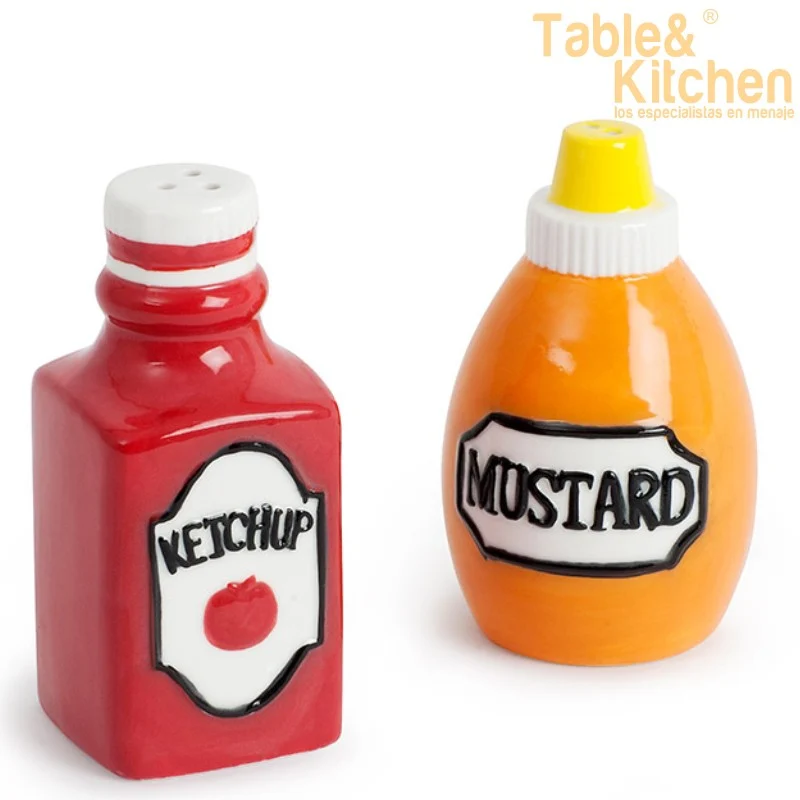 SET PARA SAL Y PIMIENTA - KETCHUP & MOSTAZA