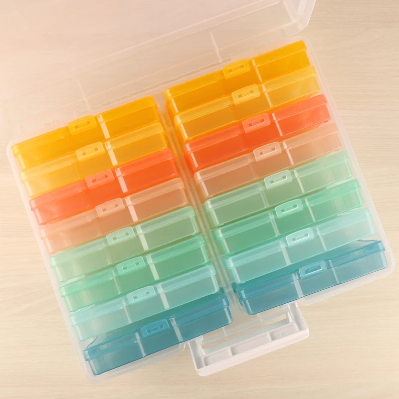 Caja de almacenamiento con 16 cajas interiores de 4"x6" Kimidori Colors