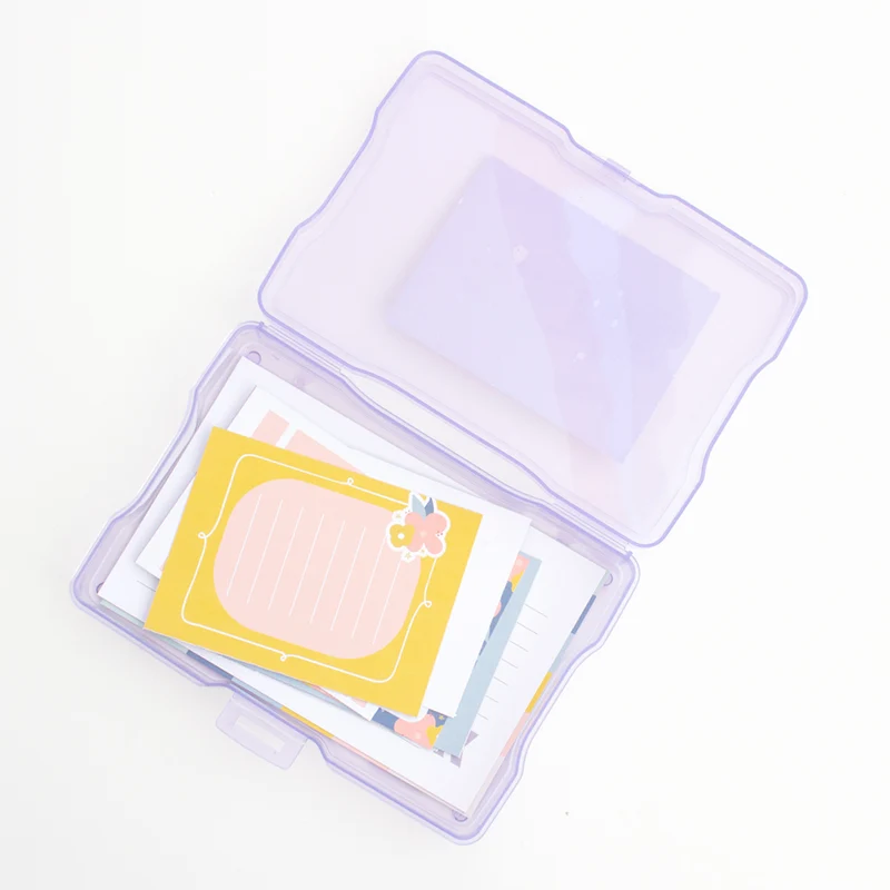 Caja de plástico Kimidori Colors 4"x6" Lila