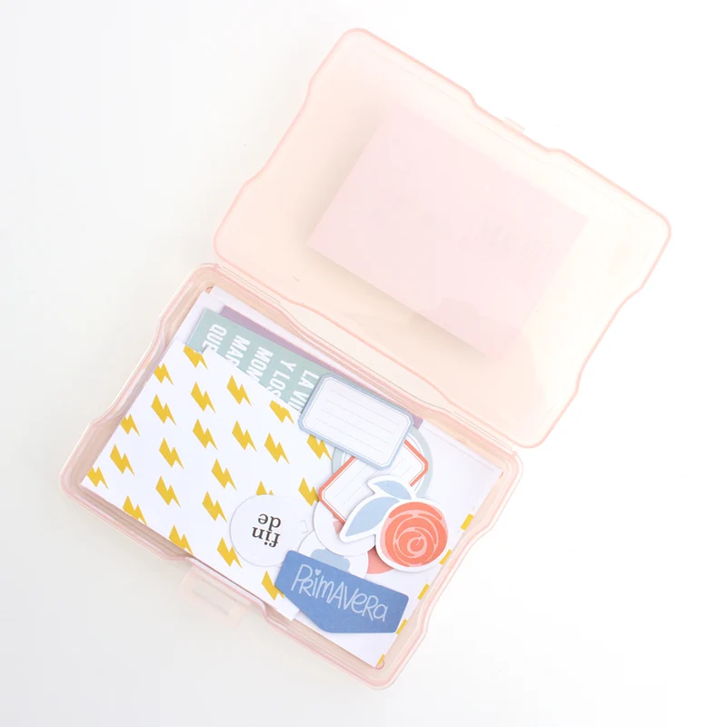 Caja de plástico Kimidori Colors 4"x6" Rosa