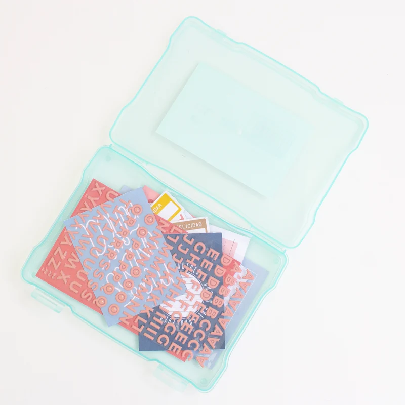Caja de plástico Kimidori Colors 5"x7" Mint