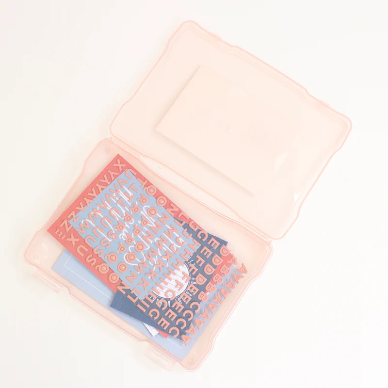 Caja de plástico Kimidori Colors 5"x7" Rosa