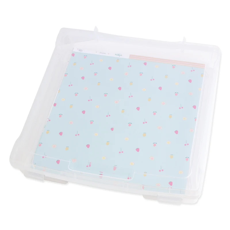 Caja para papeles 12"x12" Kimidori Colors Transparente
