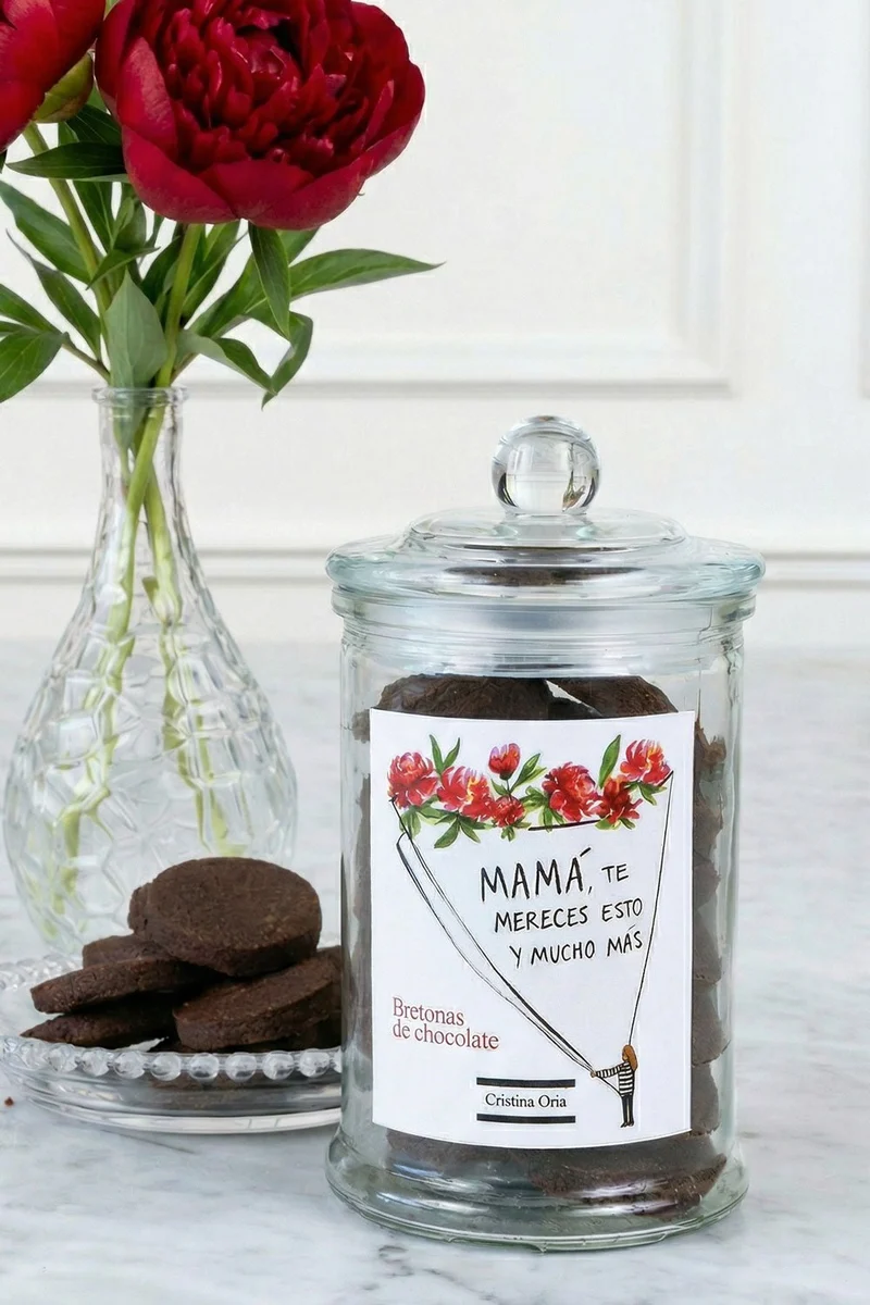 Tarro De Bretonas De Chocolate Especial Día De La Madre