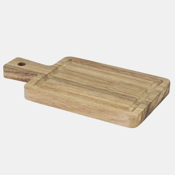 Tabla rectangular acacia. 10 x 19 cm - 12 Uds.