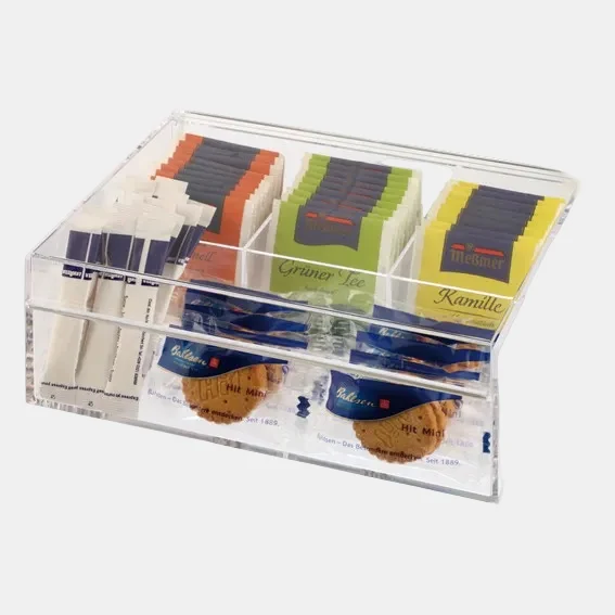 Caja de té de plástico 22 x 17 x 9 cm - 1 Ud.