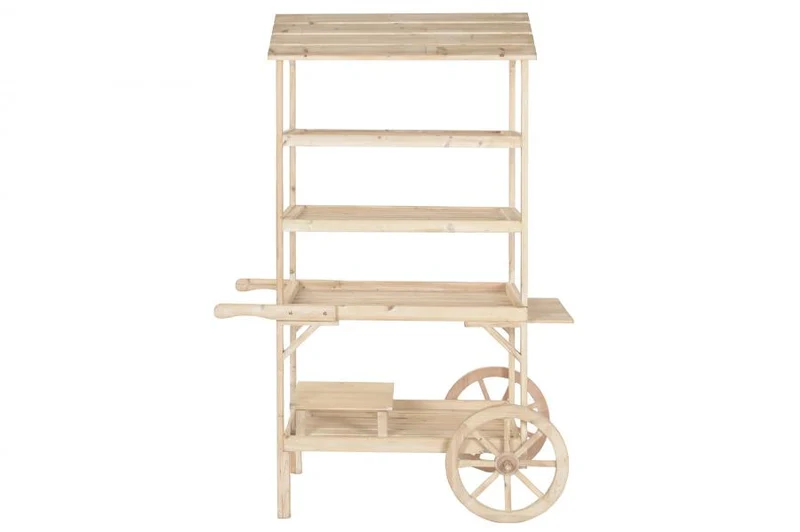 EXPOSITOR ABETO MDF 115X68X168 CARRO NATURAL