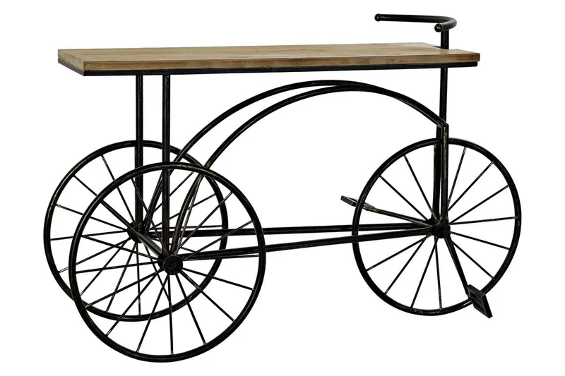 CONSOLA METAL ABETO 128X40X82 BICICLETA NEGRO