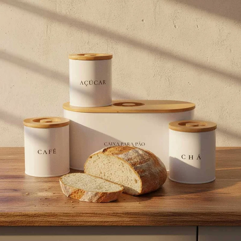 Conjunto de 4 Caixas de Cozinha PANTRY