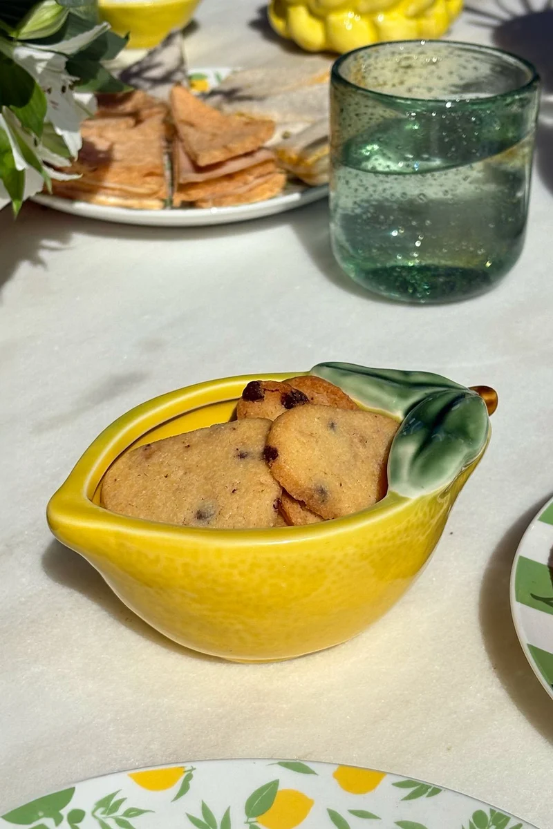 Mini Cuenco De Cerámica Diseño Limón Con Rama