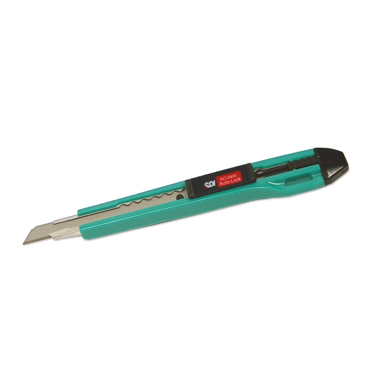 SDI - Cutter Pequeño con Autobloqueo para Manualidades. Cuchilla de 9 mm. Turquesa