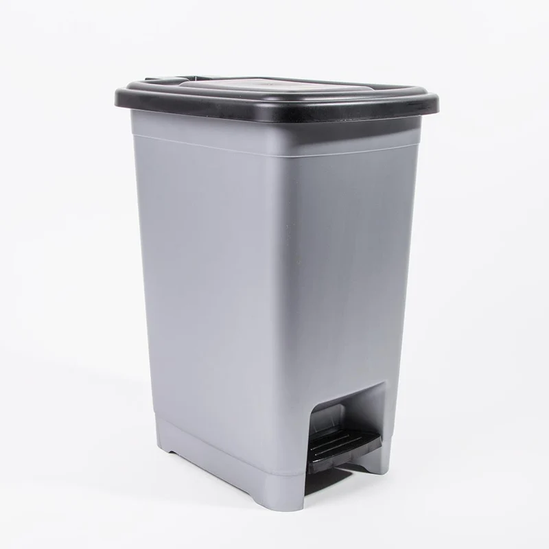 Balde do Lixo DUSTBIN com Pedal Cinza 10L