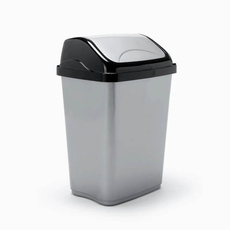 Balde do Lixo SILVER Cinza 35L