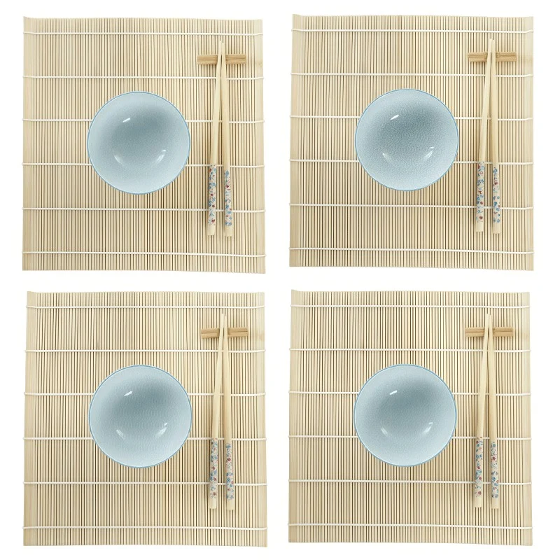 SUSHI SET 16 BAMBU GRES 14,5X14,5X31 AZUL