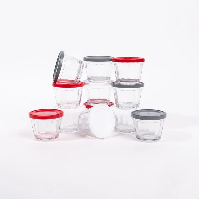 Conjunto de 12 Taças com Tampa BOWL D. 7.5cm