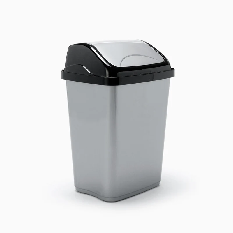 Balde do Lixo SILVER Cinza 10L