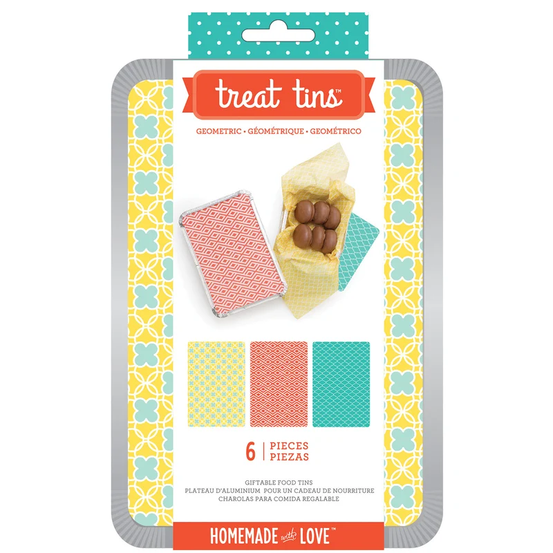 Recipiente Aluminio con Tapa Food Tins Geometric Grandes