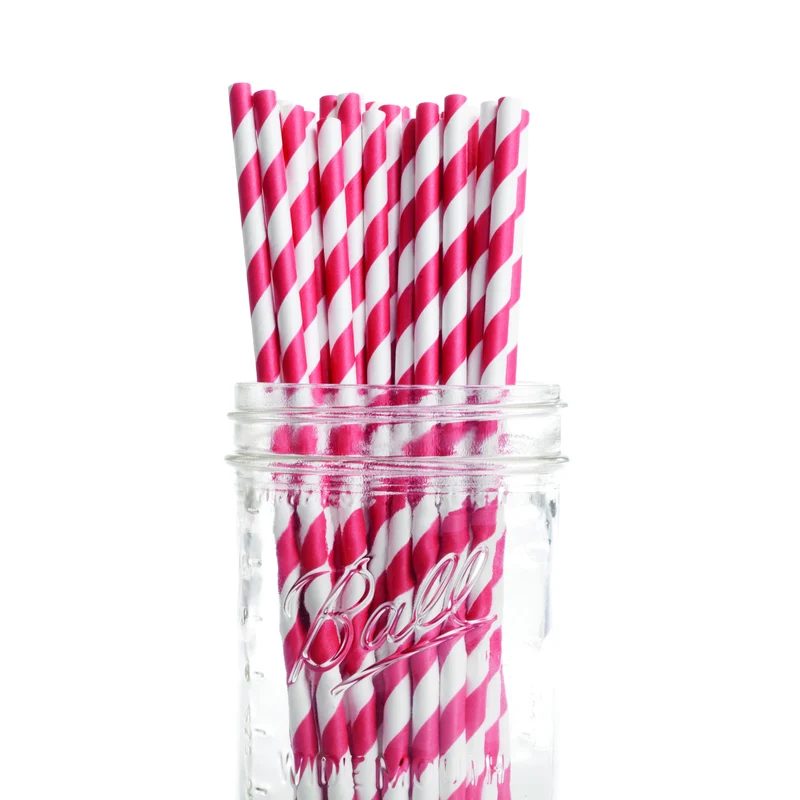 Pajitas vintage rayas rojas 25 uds de Dress my Cupcake