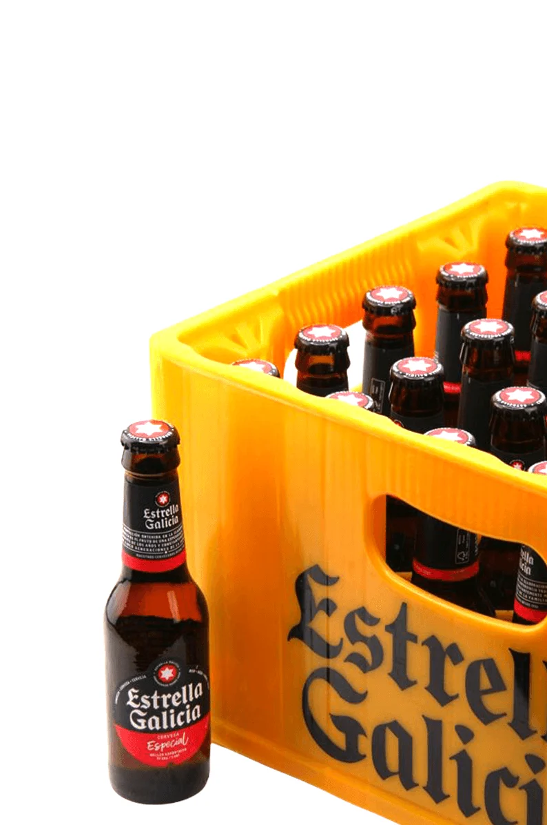 Cerveza Estrella Galicia en vidrio retornable 200 ml - Pack 30 Ud