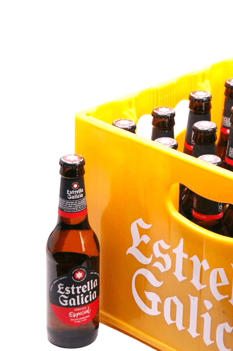 Cerveza Estrella Galicia en vidrio retornable 330 ml - Pack 24 Ud