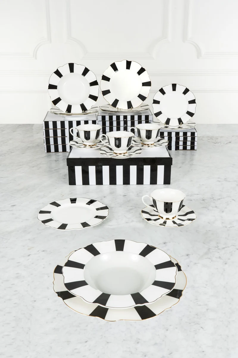 Vajilla CO Rayas & Tazas