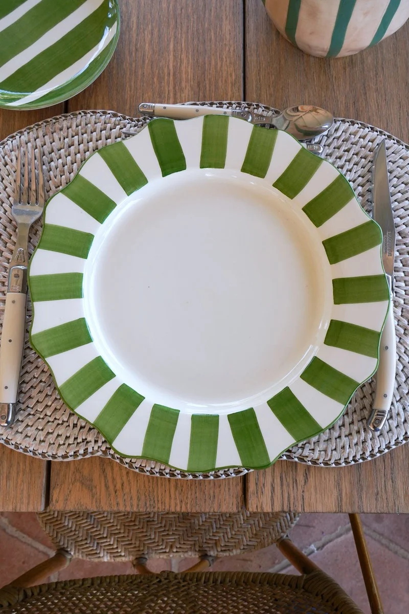 Plato Llano Rayas Verdes