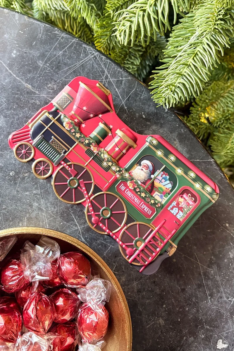 Lata Tren De Navidad Con Bombones