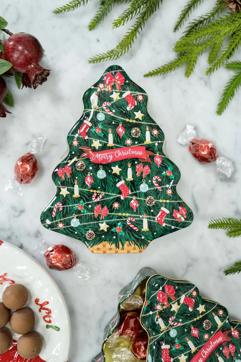 Lata Árbol De Navidad Con Bombones