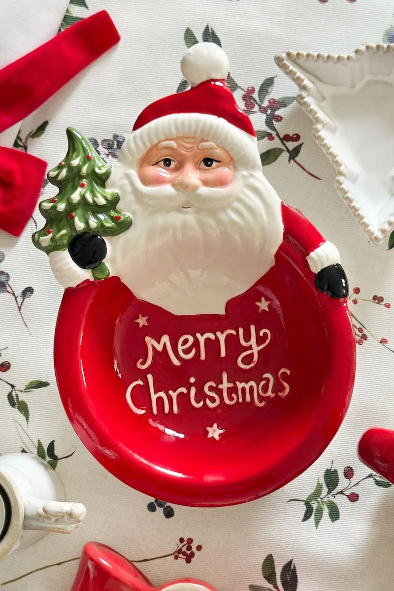 Cuenco Con Diseño De Papá Noel "Merry Christmas"