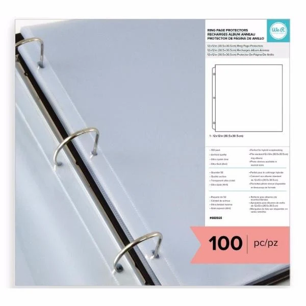 Fundas para Project Life 12"x12" Ring Page Protectors