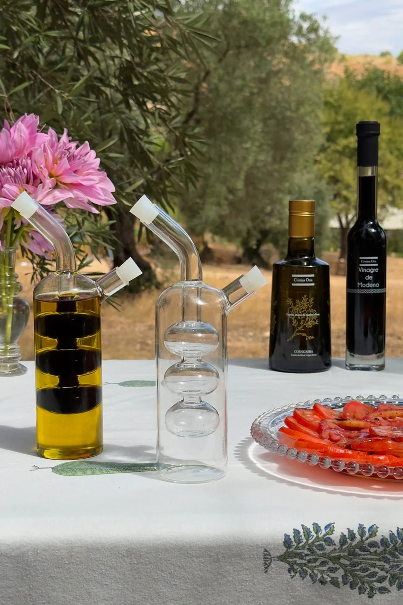 Aceitera Y Vinagrera De Cristal