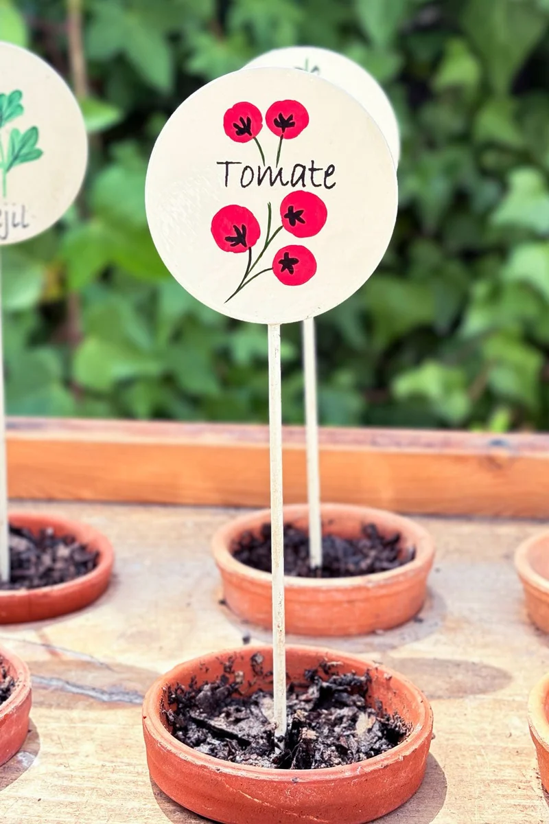 Cartel Para Plantas De Jardín Tomates