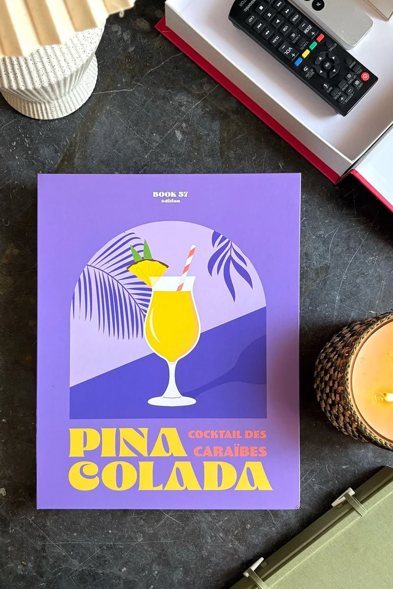 Caja Decorativa Con Diseño De Libro De Cócteles
