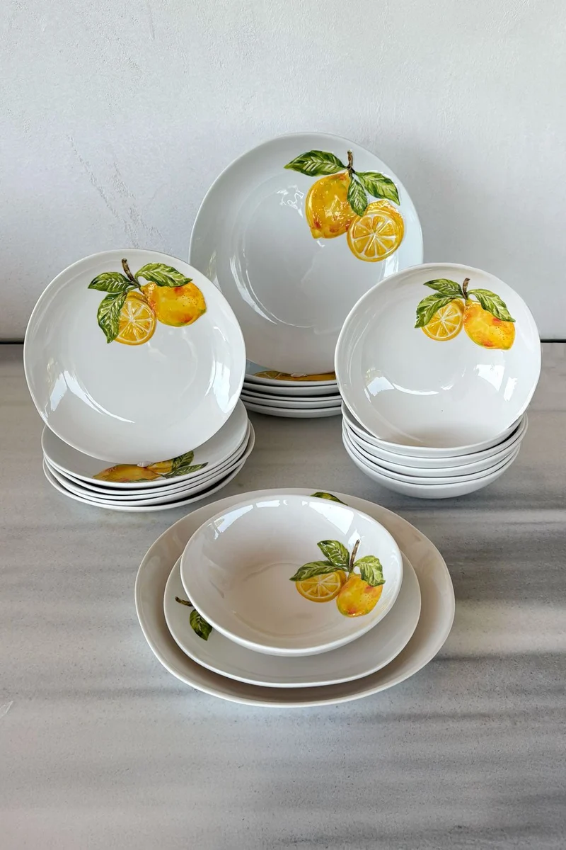 Vajilla Melamina Limones 6 Personas