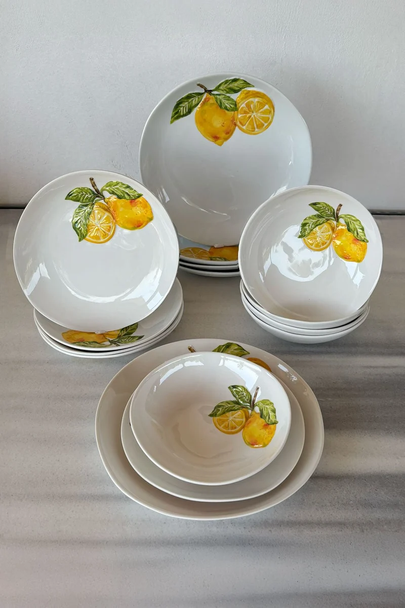 Vajilla Melamina Limones 4 Personas
