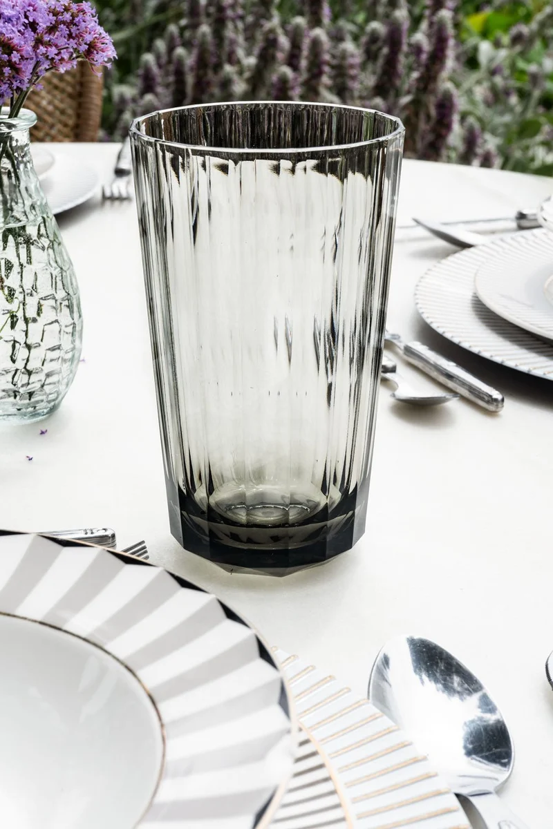 Vaso Acrílico Gris Grande
