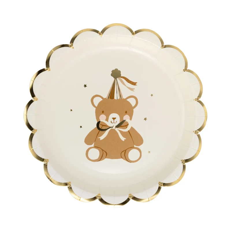Plato de Papel Teddy Bear Baby Dessert
