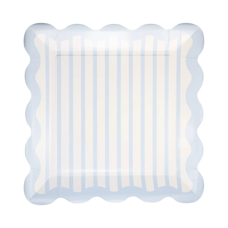 Plato de Papel Blue Striped 10"