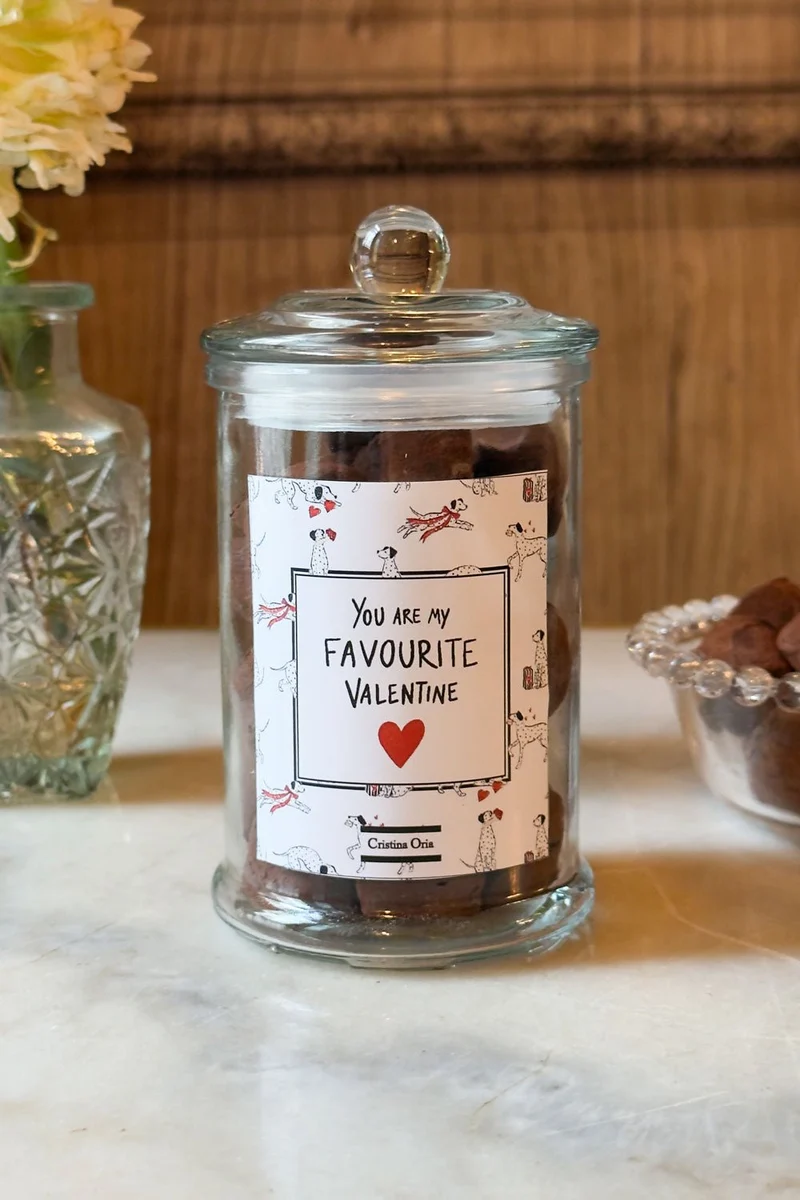 Tarro De Trufas De Chocolate Especial San Valentín