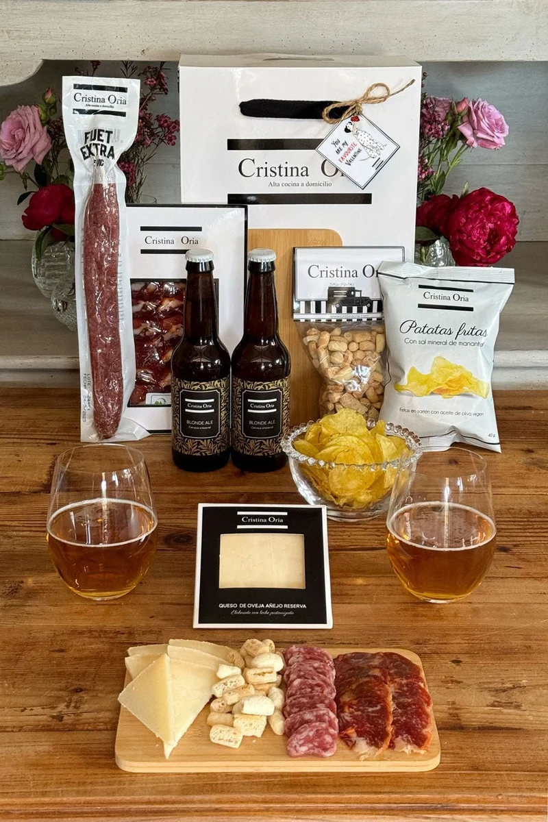 Bolsa Aperitivo & Cerveza Para Dos Personas Especial San Valentín