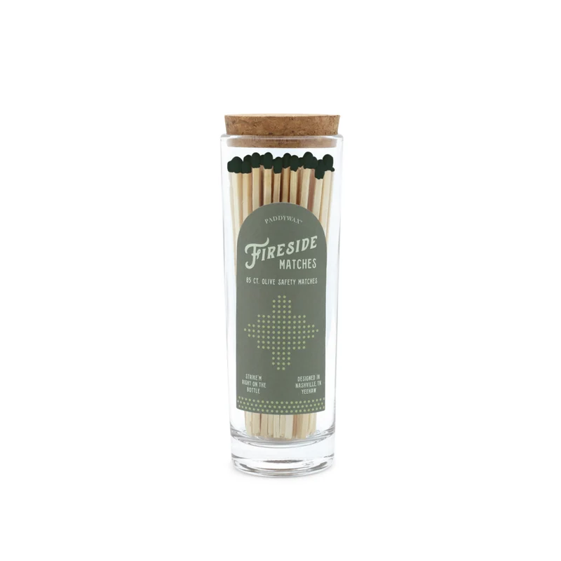 Bote de Cerillas Fireside Olive Green Tip