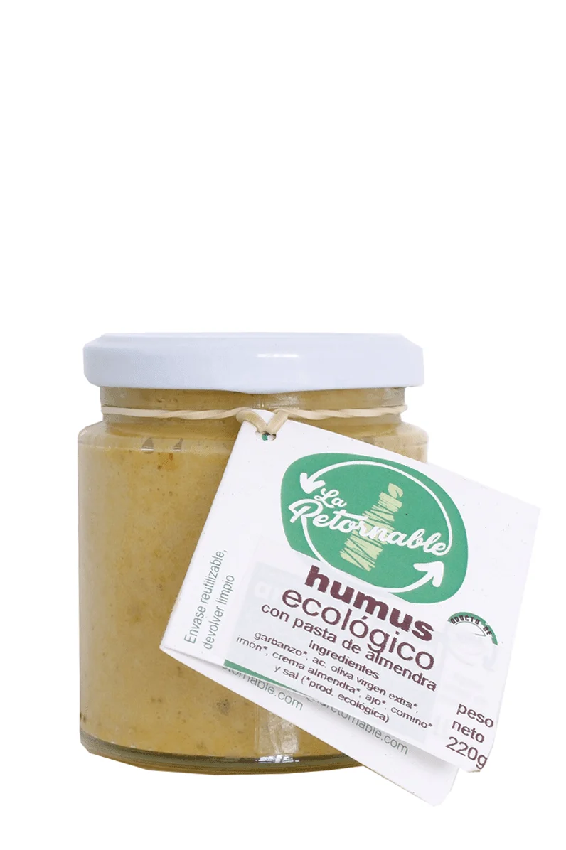 Hummus con Pasta de Almendra ECO 220 g - La Retornable