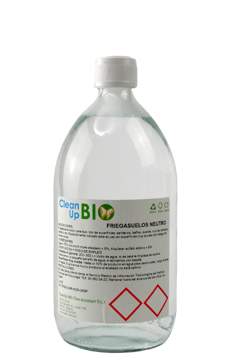 Friegasuelos Neutro 1L CleanUp BIO - En vidrio retornable