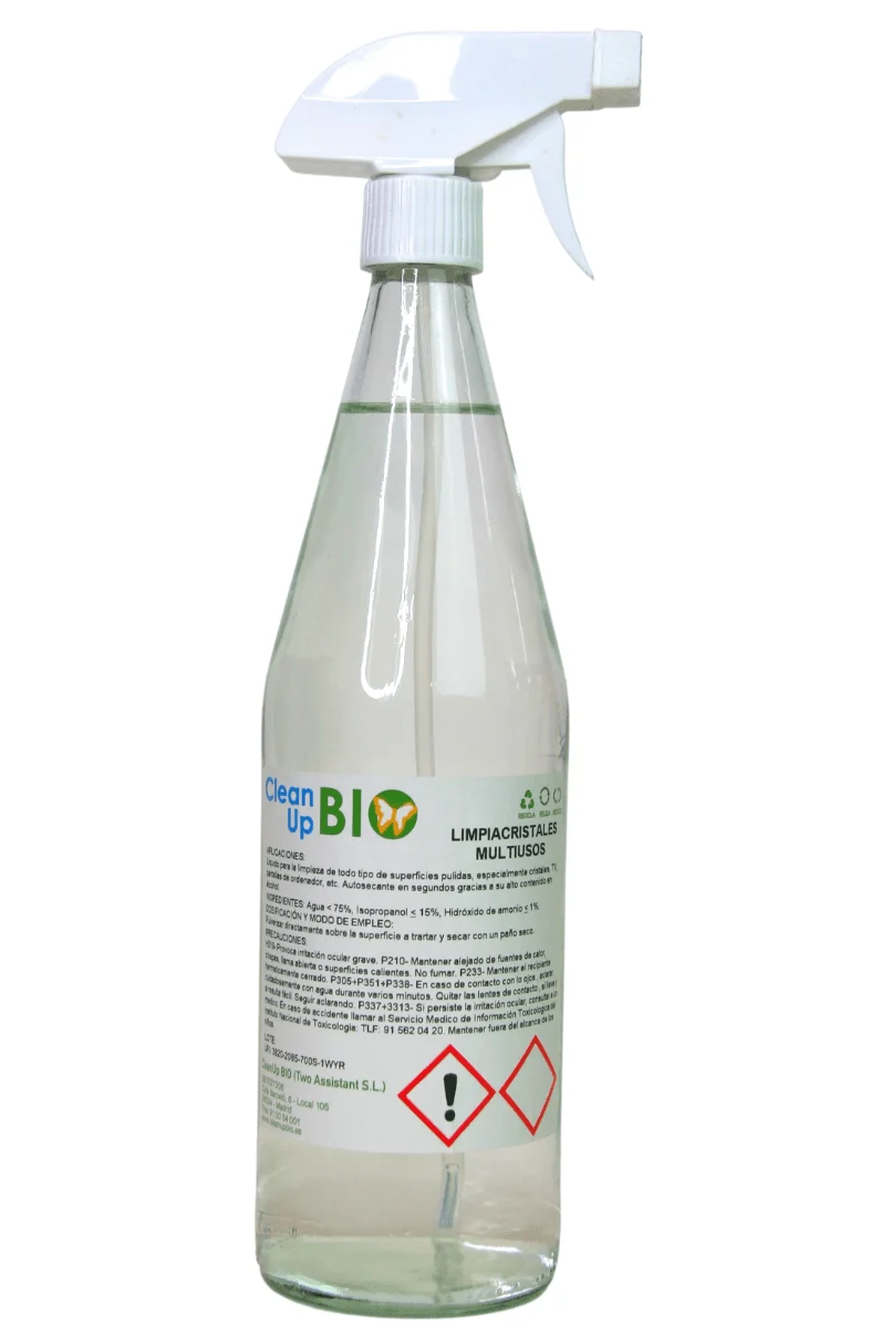 Limpiacristales Multiusos 0.75 L CleanUp BIO - En vidrio retornable