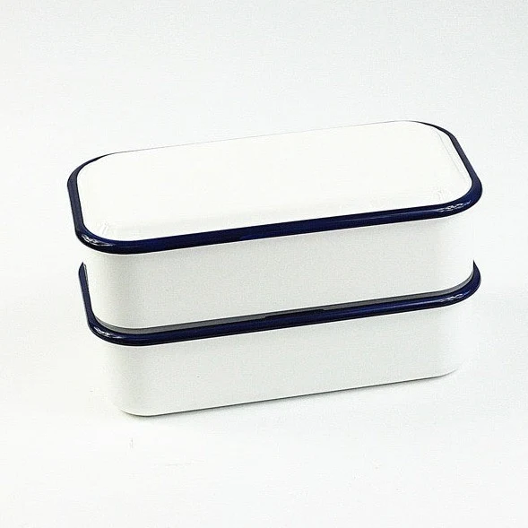 Retro Moda Bento Box | White & Navy