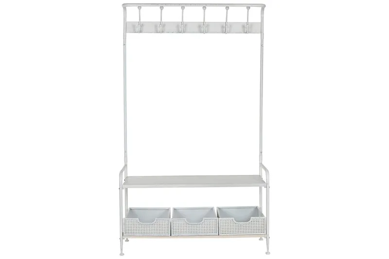 RECIBIDOR METAL 110X36X186 BLANCO