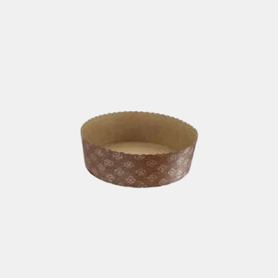 Molde redondo retractilado marrón de papel horneable. Varias medidas y unidades.