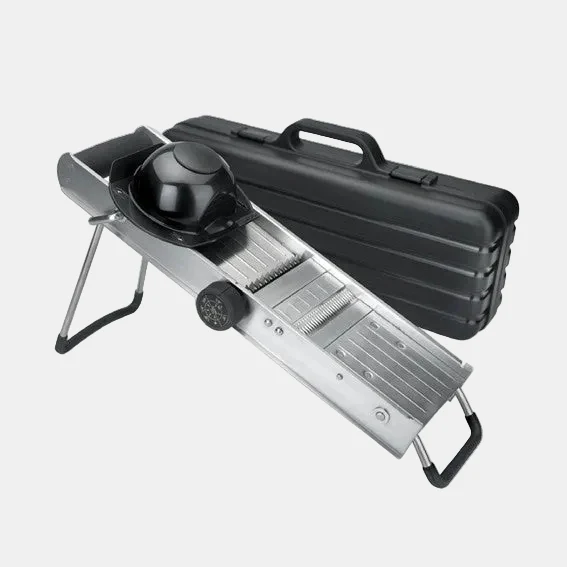 Mandolina inox para cocina con protector - 1 Ud.